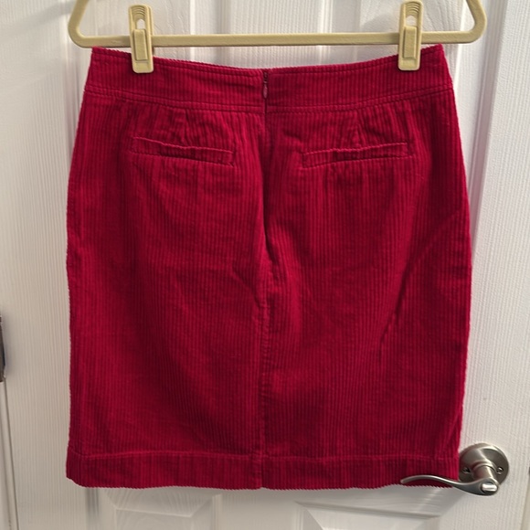 Women's CHADWICKS of BOSTON Red Corduroy Skirt- Sassy Hot! Size 6 - Picture 3 of 11